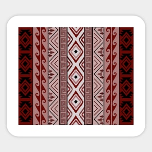 Aztec red design Sticker